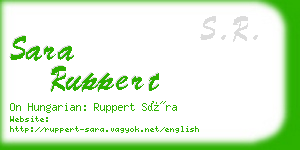 sara ruppert business card